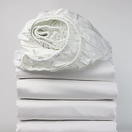 Mills Naked Queen Fitted Sheets X X White Pack Of Sheets Office Depot