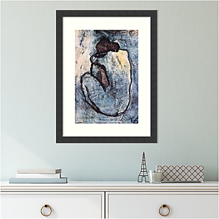 Amanti Art The Blue Nude Seated Nude By Pablo Picasso Wood Framed Wall Art Print W X