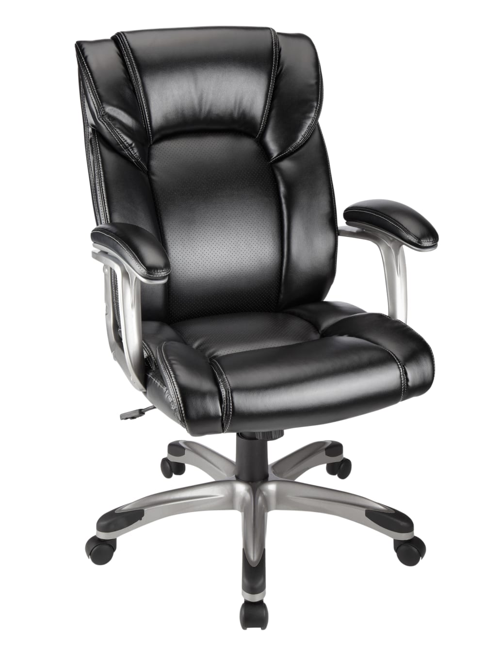 Realspace Salsbury Bonded Leather High Back Chair Black Officemax 24626692