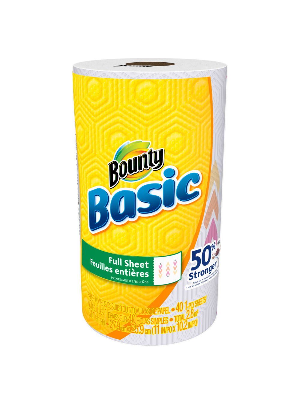 Bounty Basic Paper Towels 11 X 10 1 5 White 40 Sheets Per Roll Officemax 25290612