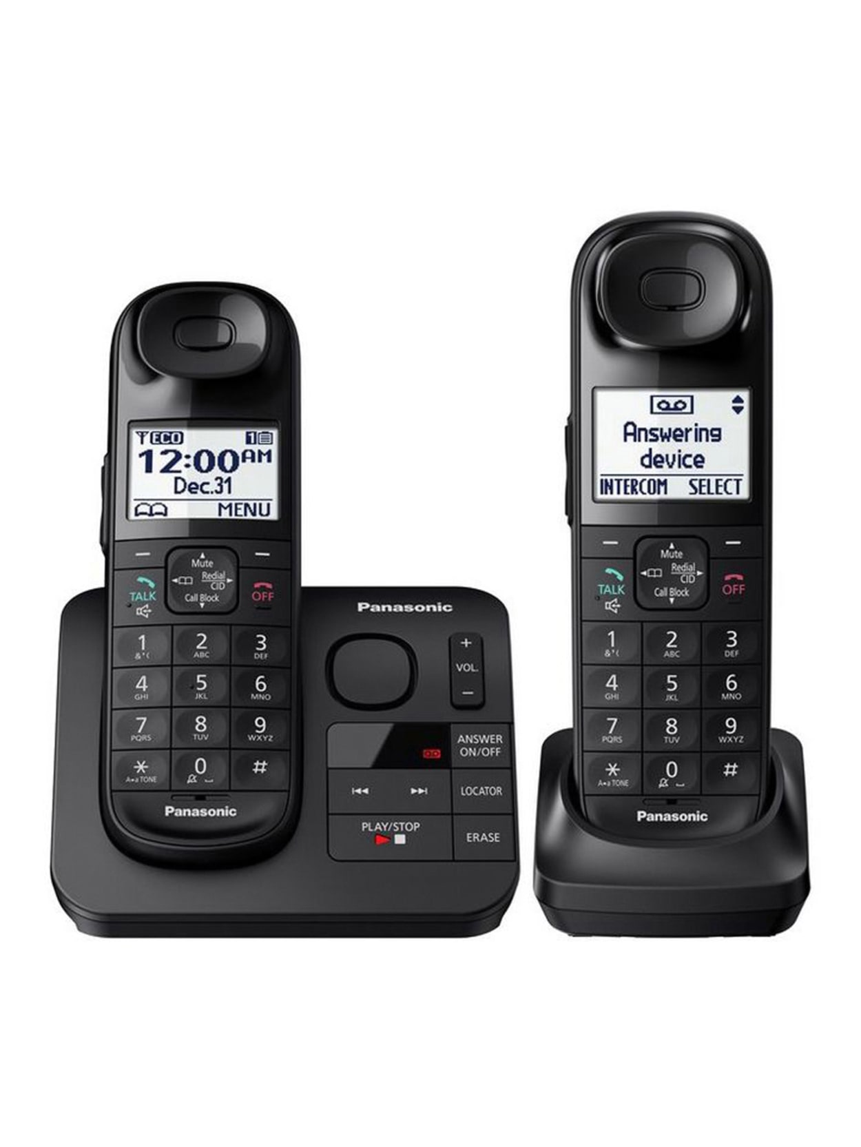 Panasonic Dect 6 0 Cordless Phone With Answering Machine And 2 Handsets Kx Tgl432b Office Depot