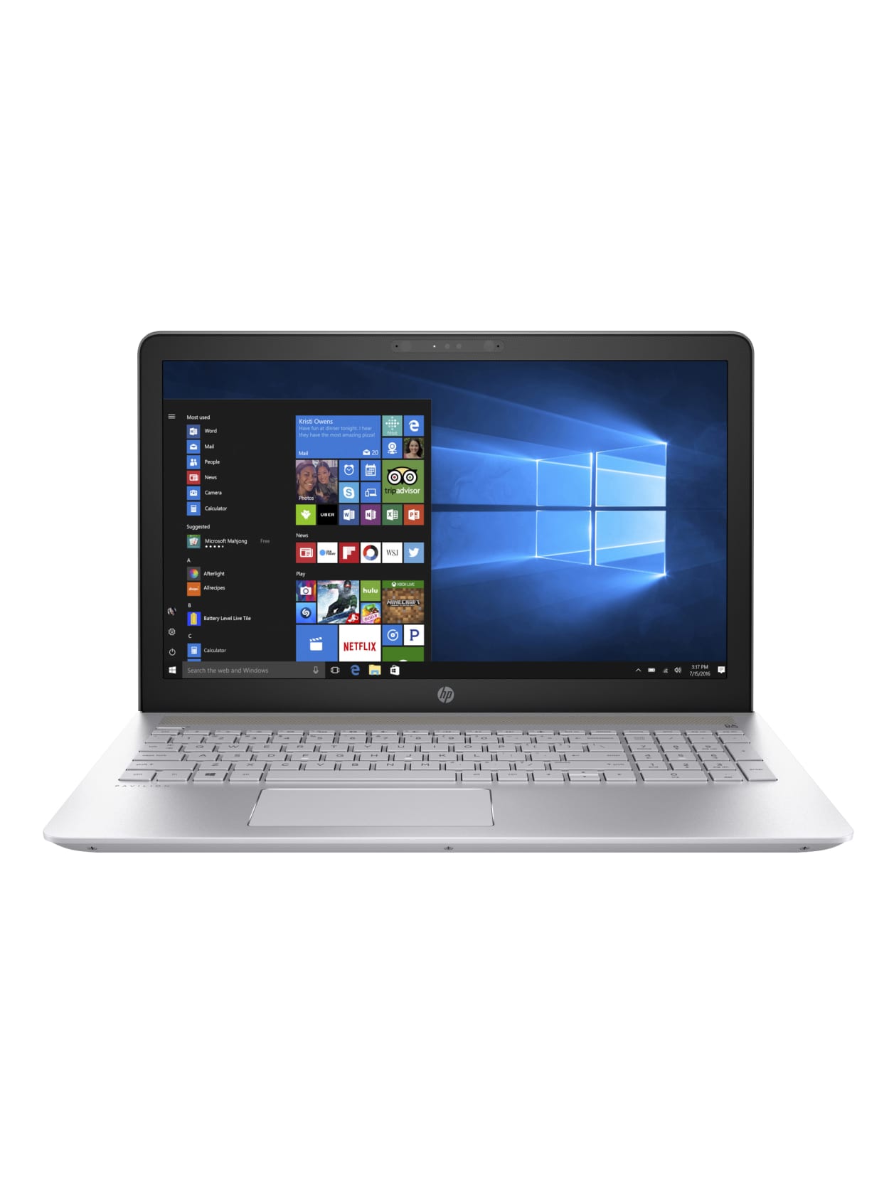 Hp Pavilion 15 Cc066nr Laptop 15 6 Touch Screen 7th Gen Intel Core I3 8gb Memory 1tb Hard Drive Windows 10 Home Office Depot