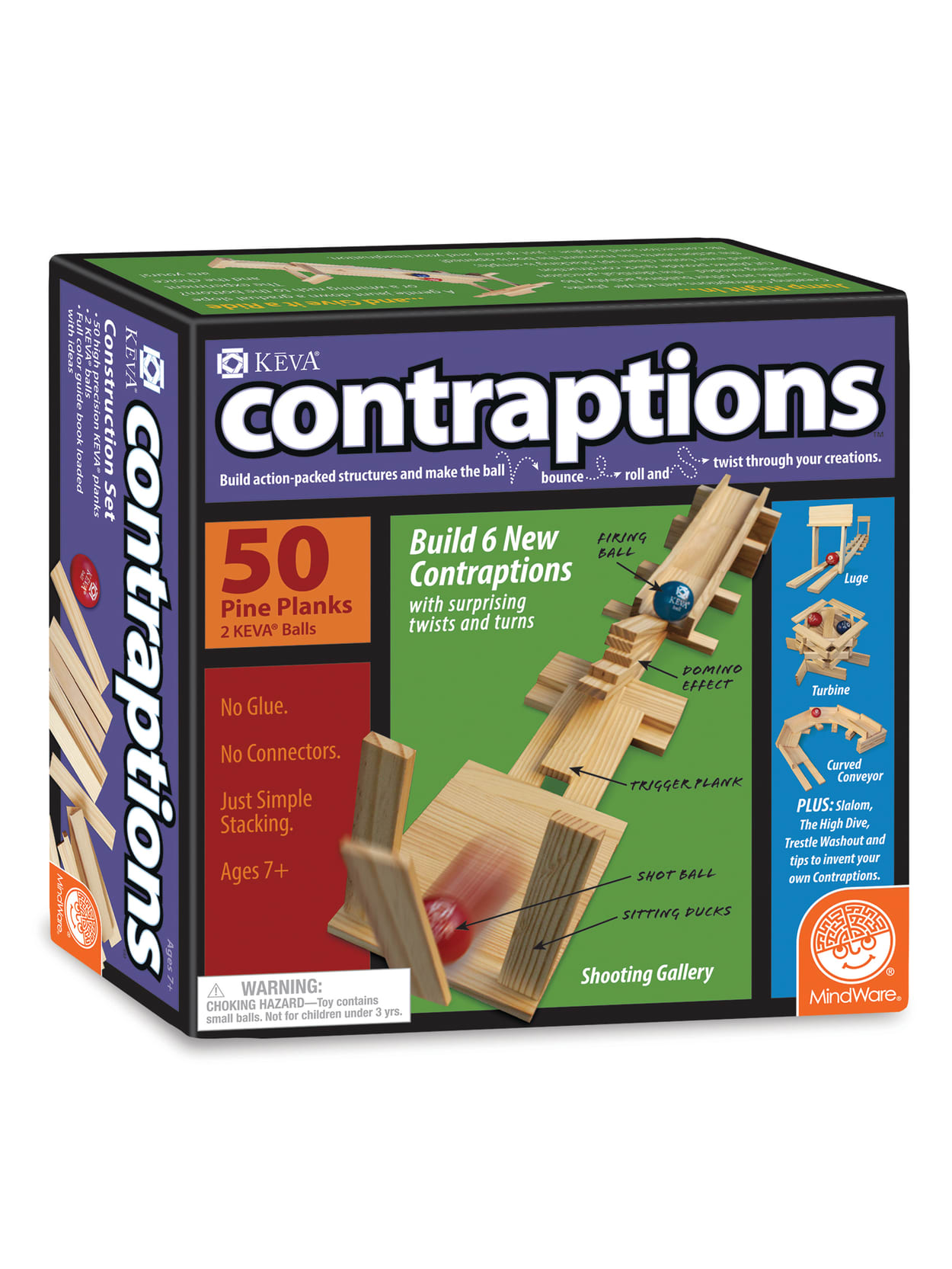Mind Ware Keva Contraptions 50 Plank Set Multicolor Grade 1 8 Office Depot