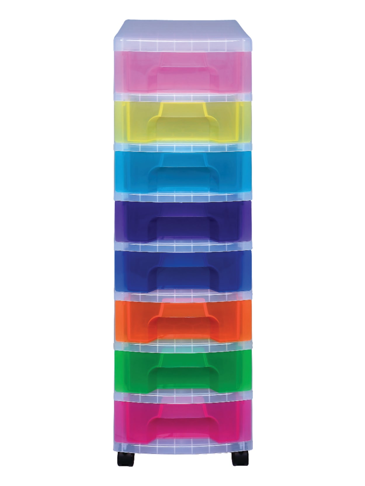 images 8 Drawer Rolling Cart Rainbow really useful box tower drawer clear