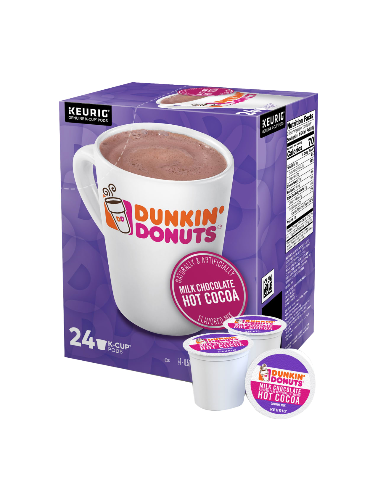 Dunkin Donuts Hot Cocoa K Cups 1 89 Oz 24pk Office Depot
