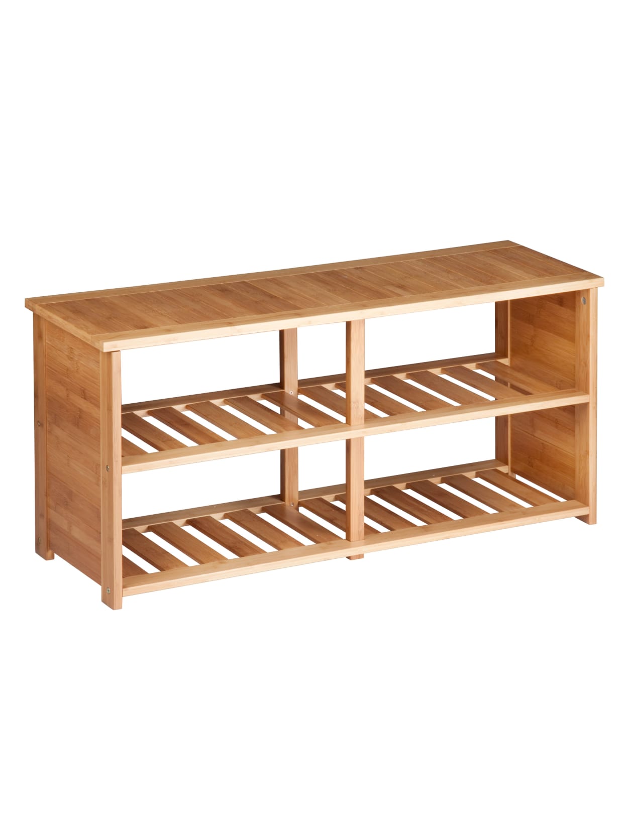 shoe bench on Honey Can Do 10 Pair Shoe Bench 19 12 H X 42 18 W X 13 18 D Bamboo Office Depot