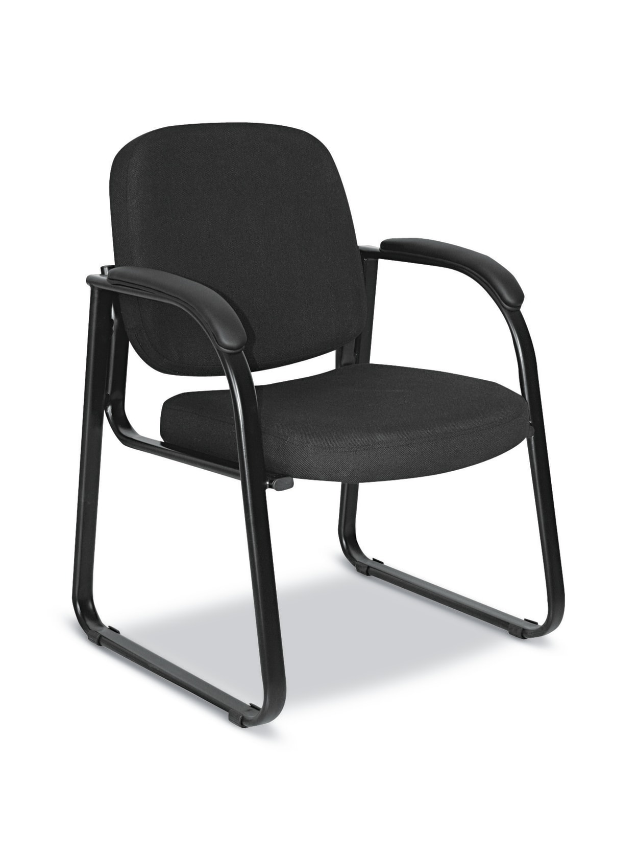 Alera Reception Lounge Series Sled Base Guest Chair Black Office Depot