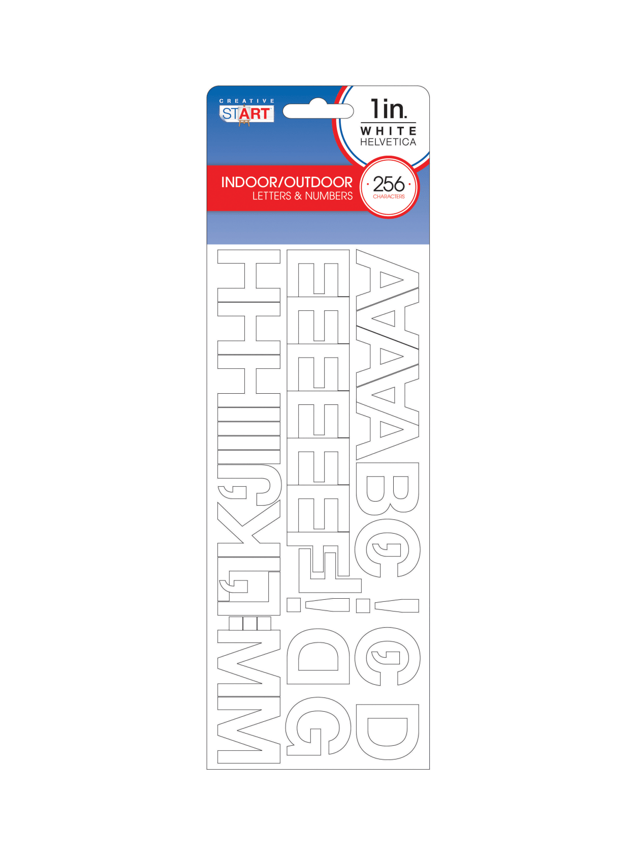 Creative Start Self Adhesive Letters Numbers And Symbols 1 Helvetica White Pack Of 256 Office Depot