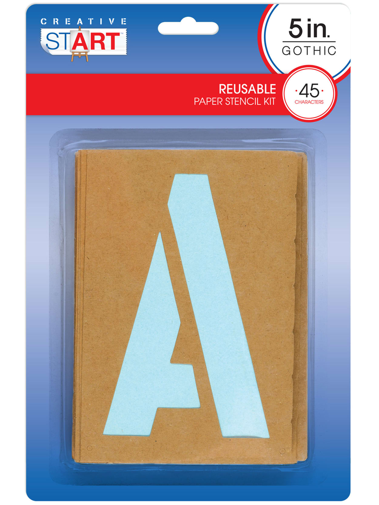 Creative Start Stencil Kit Reusable Paper Letters Numbers And Symbols Gothic 5 45 Characters Office Depot