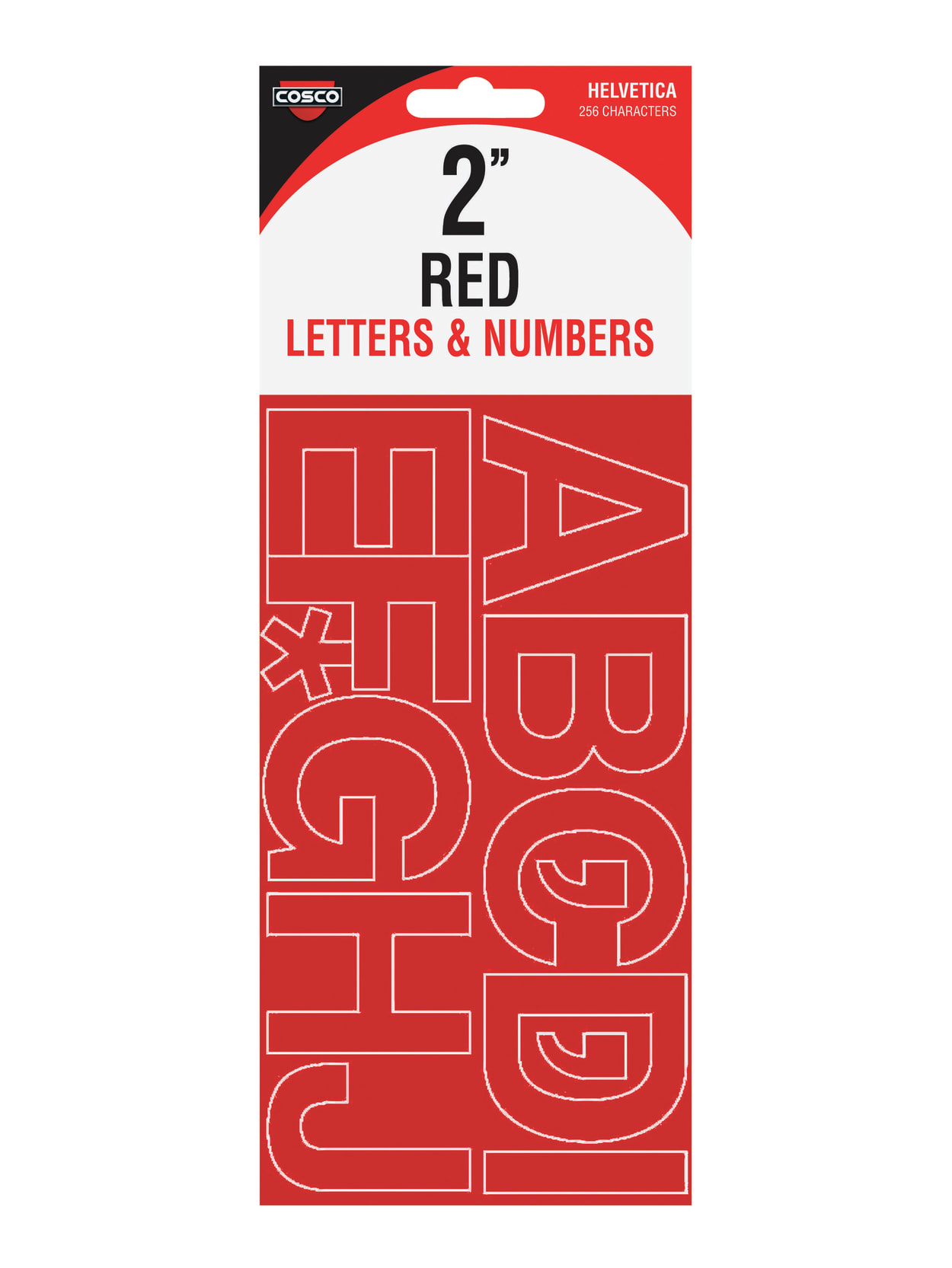 Creative Start Self Adhesive Letters Numbers And Symbols 2 Helvetica Red Pack Of 133 Office Depot