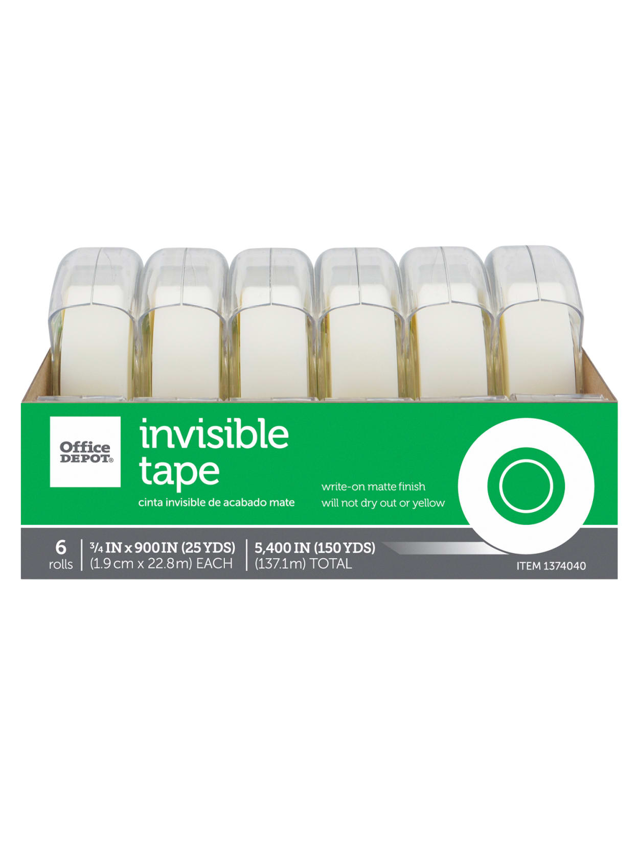 Office Depot Brand Invisible Tape With Dispenser 34 X 900 Pack Of 6 Office Depot