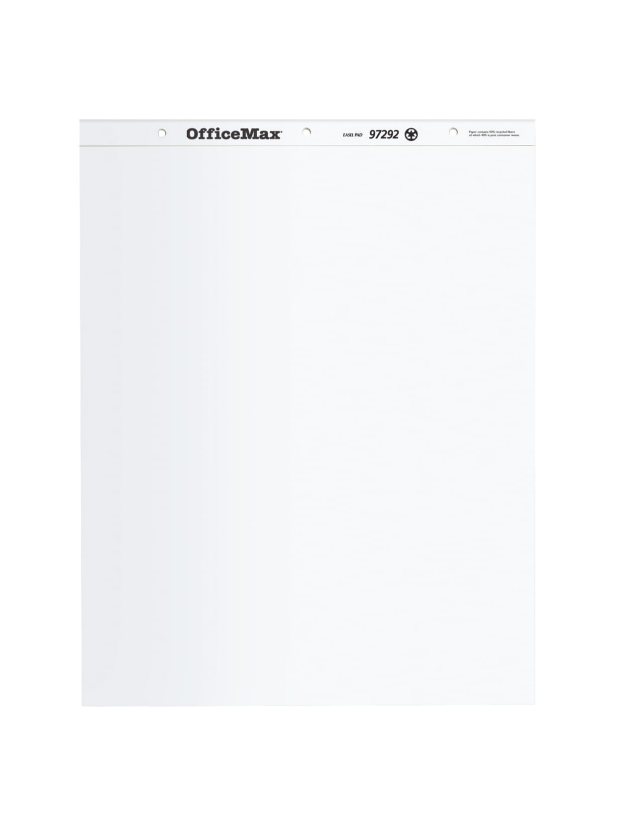 Officemax Easel Pads 27 X 34 Plain White 50 Sheets Per Pad Pack Of 5 Pads Office Depot
