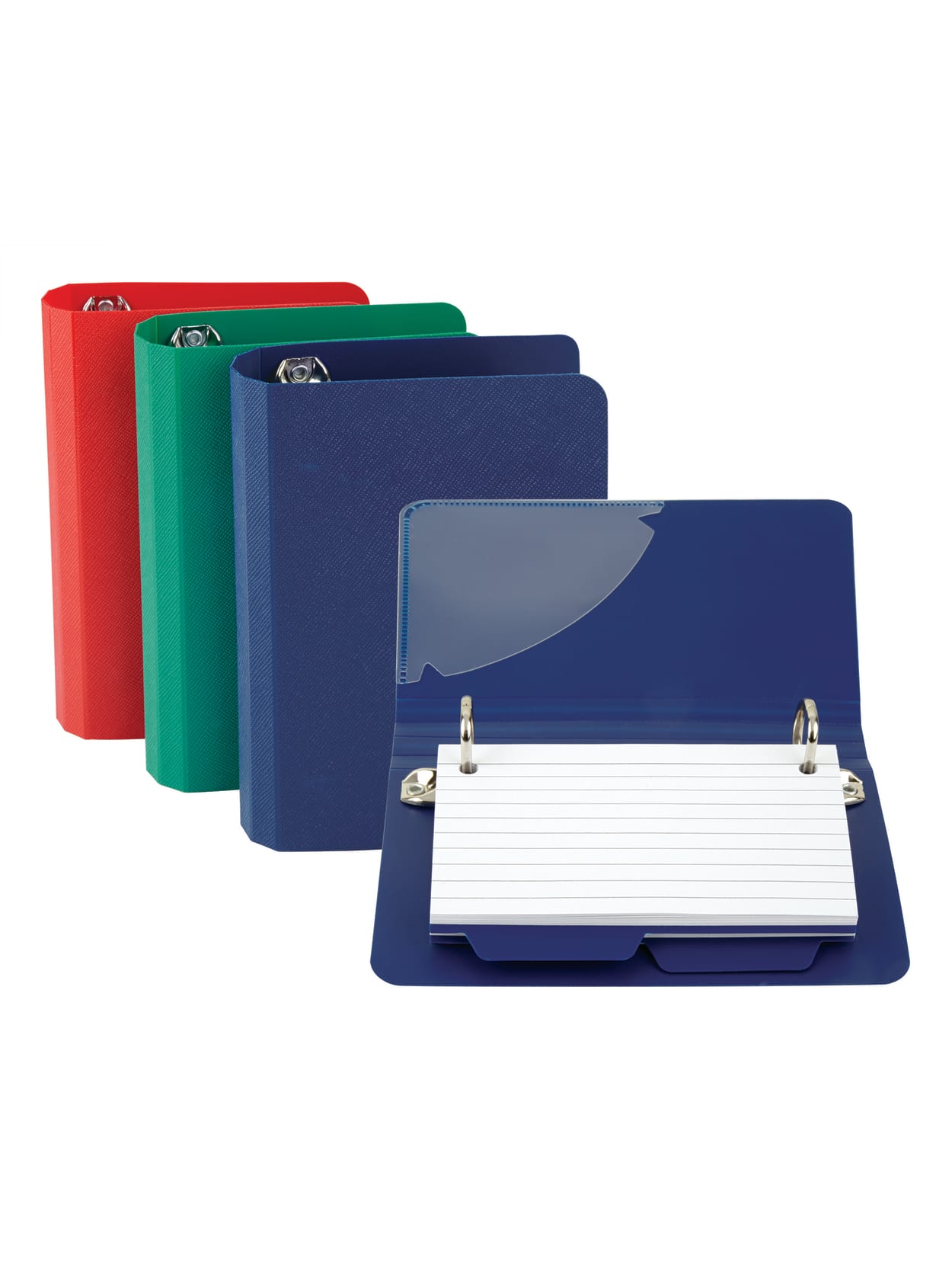 Oxford Index Card File Binder 50 Card Capacity Assorted Colors