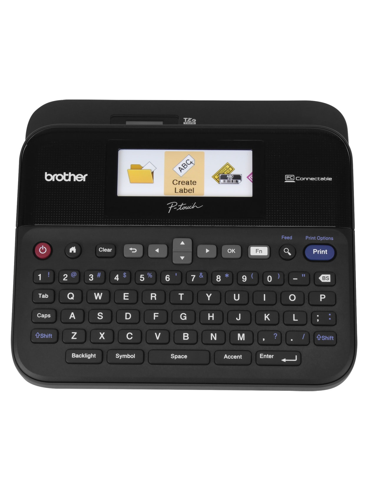 Desktop Label Maker 24mm Wide Labels Black Office Depot