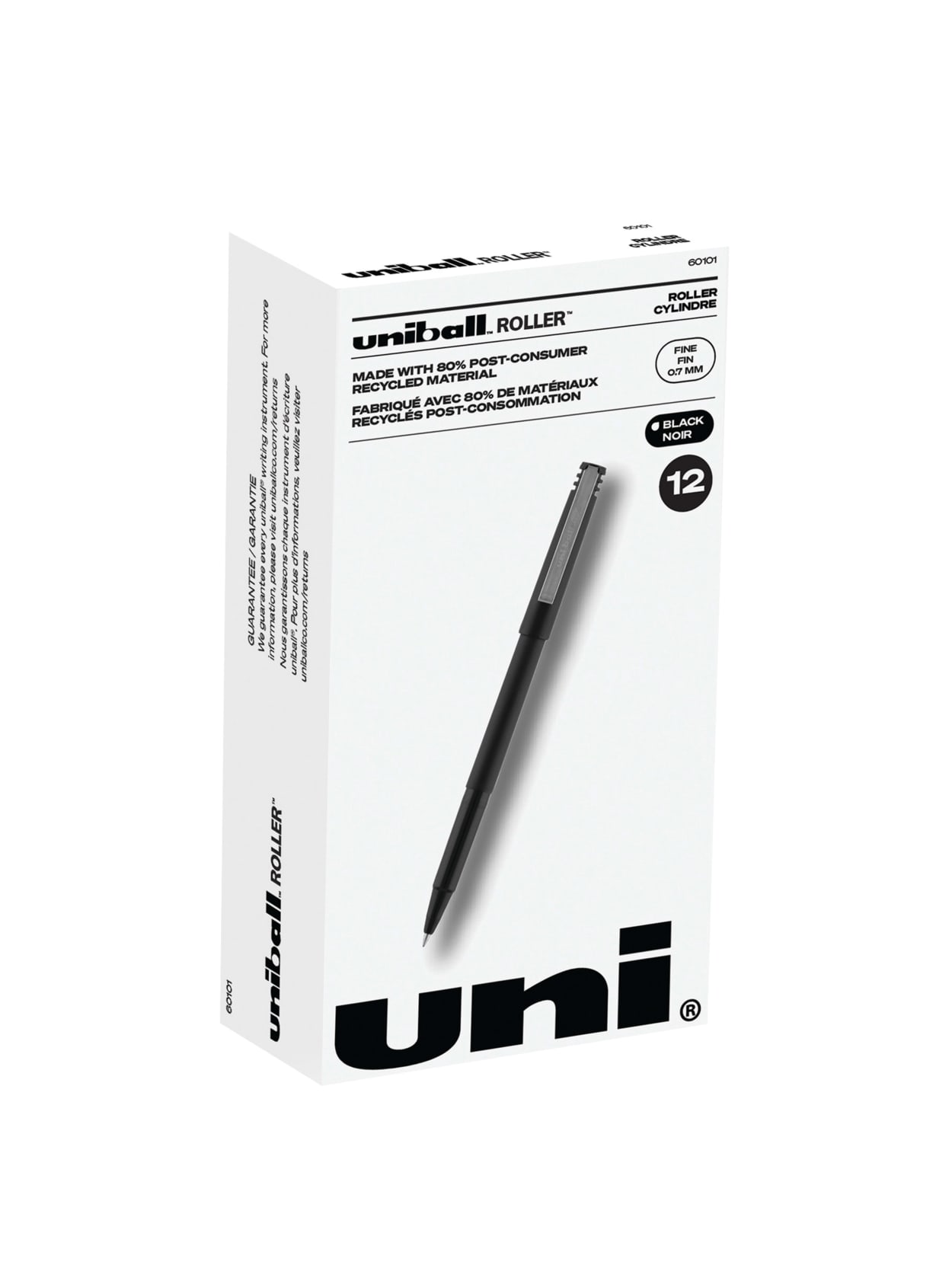 Uni Ball Rollerball Pens Fine Point 0 7 Mm 80percent Recycled