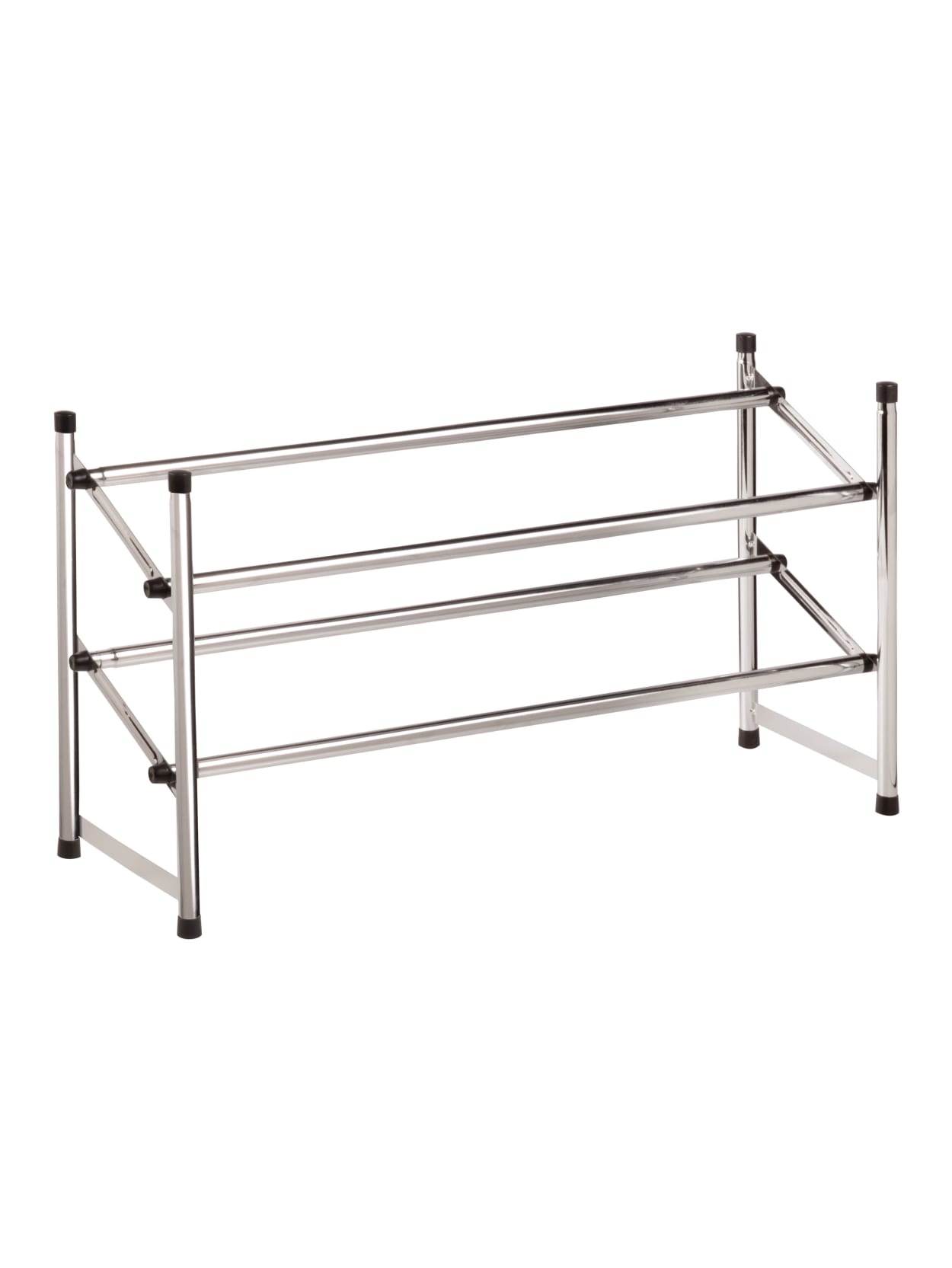 expandable stackable shoe rack on Honey Can Do Expandable Stackable Shoe Rack 2 Tiers Chrome Office Depot