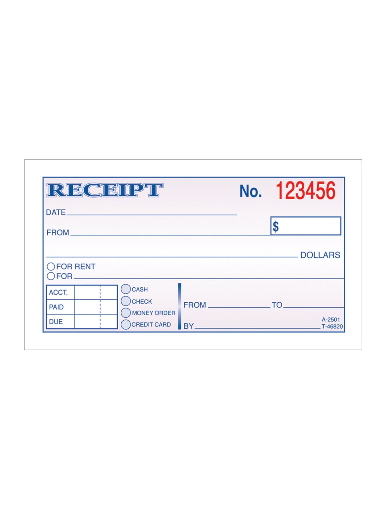 Adams Moneyrent Receipt Book Office Depot