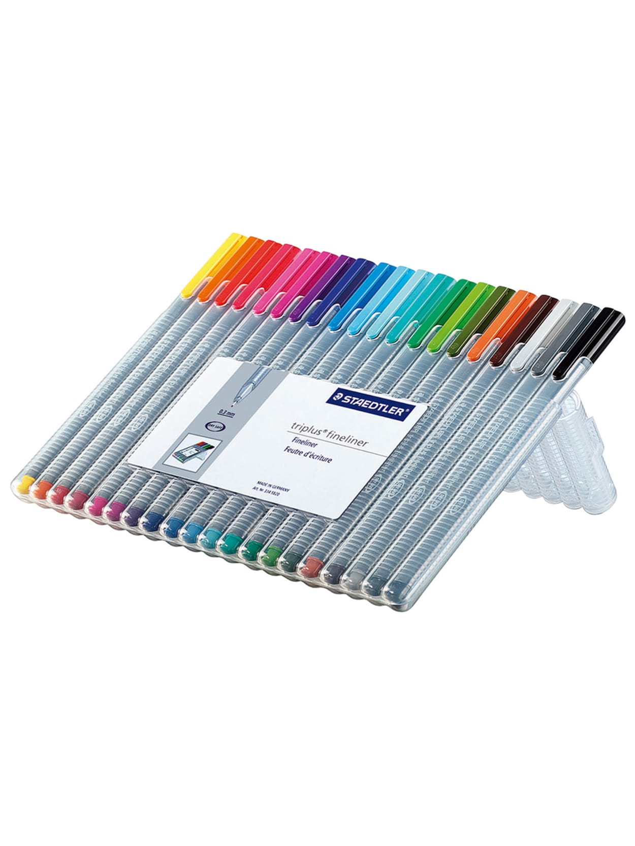 Staedtler Triplus Fineliner Porous Point Pens Fine Point 0 3 Mm Gray Barrel Assorted Ink Colors Pack Of 20 Office Depot Staedtler triplus fineliner in ergonomic triangular shape for relaxed and easy writing. staedtler