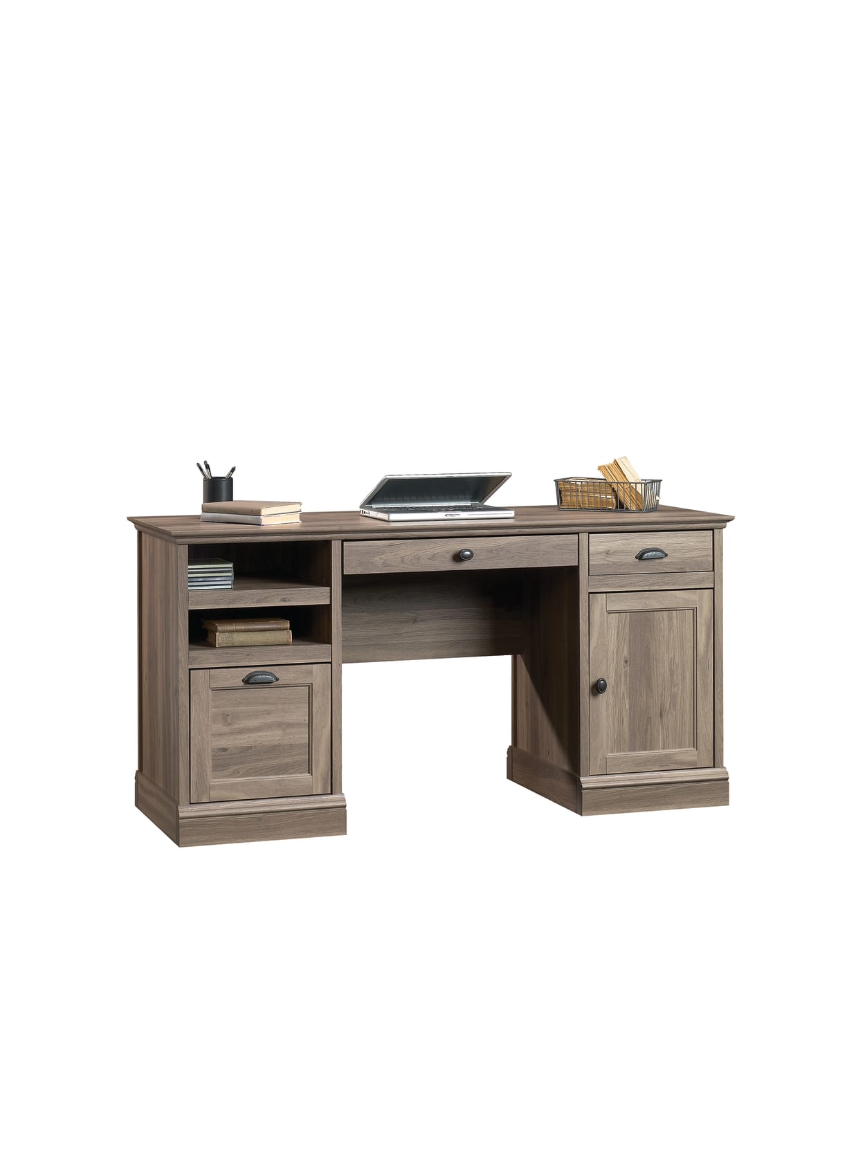 Sauder Barrister Lane Executive Desk Salt Oak Office Depot