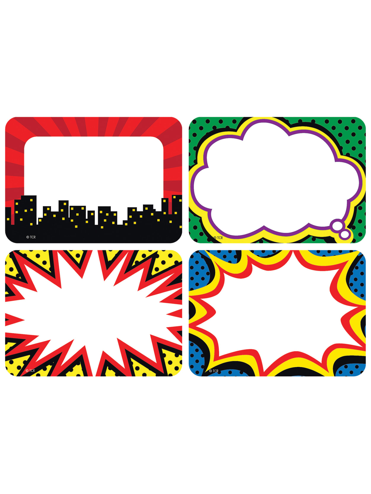 Teacher Created Resources Superhero Name Tags 3 12 X 2 12