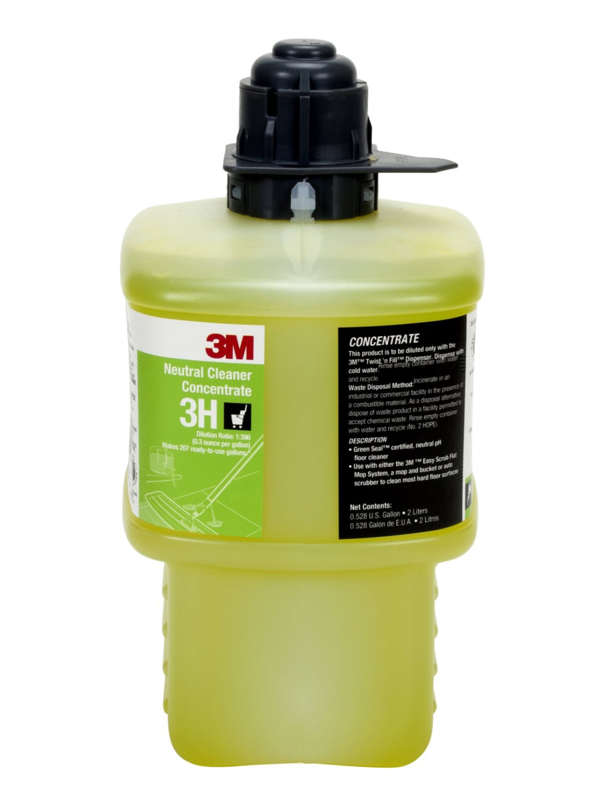3m 3h Neutral Floor Cleaner Concentrate 2 Liters Office Depot