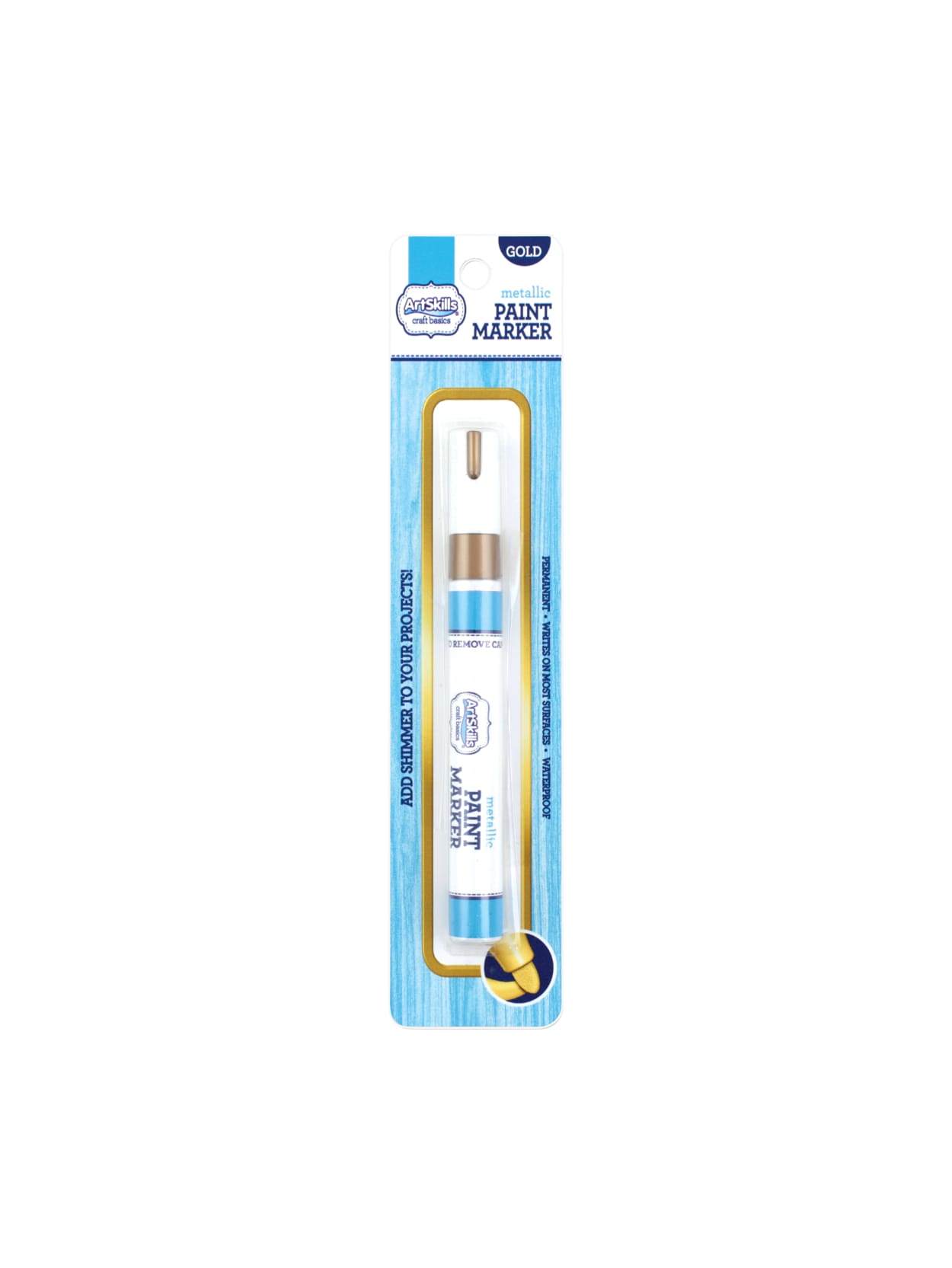 Artskills Paint Marker Bullet Point Assorted Barrel Colors Gold