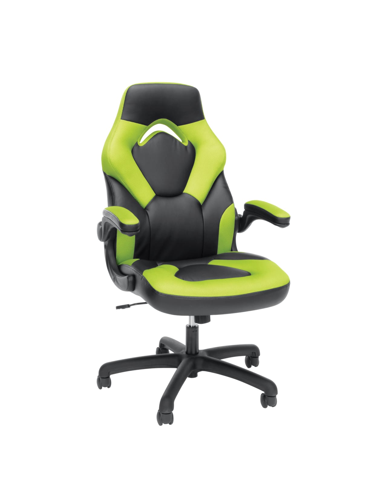 Ofm Essentials Racing Chair Greenblack Office Depot