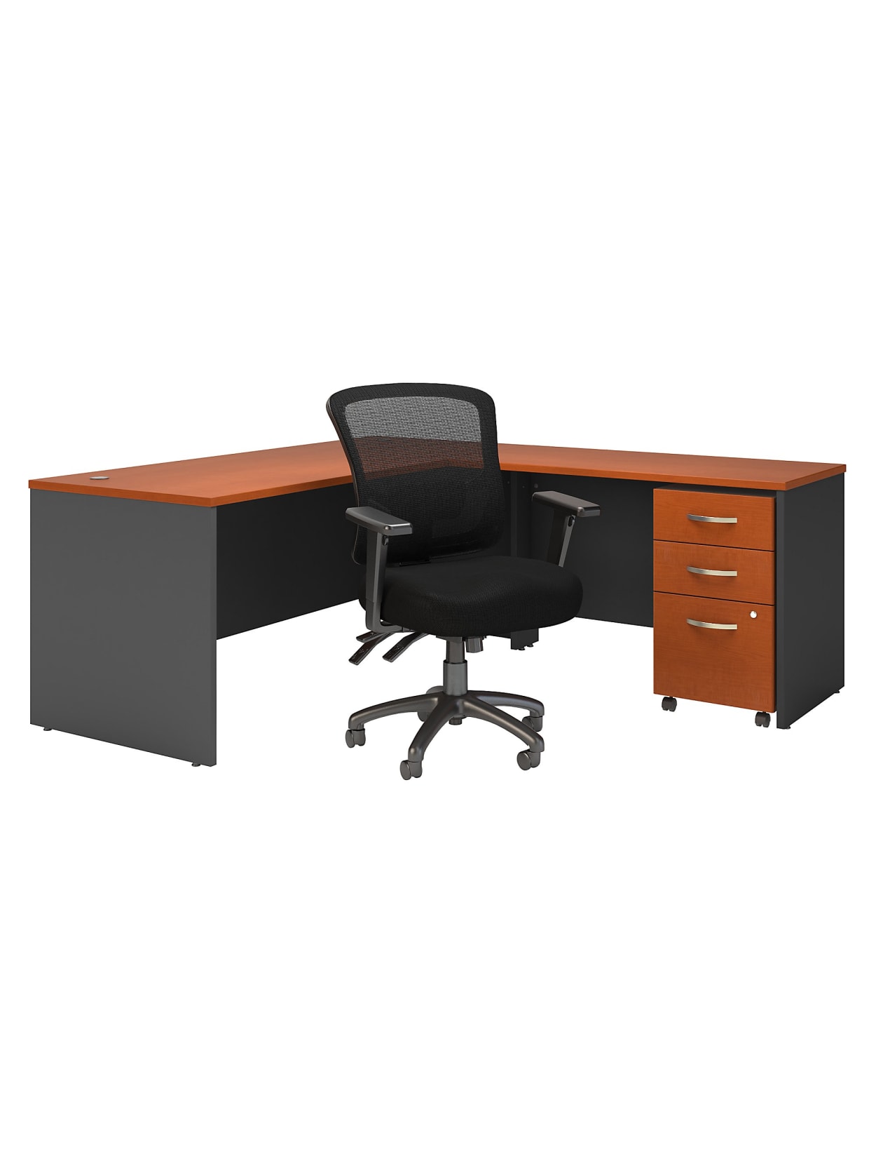 Bush Components Deskfilechair Auburn Maple Office Depot