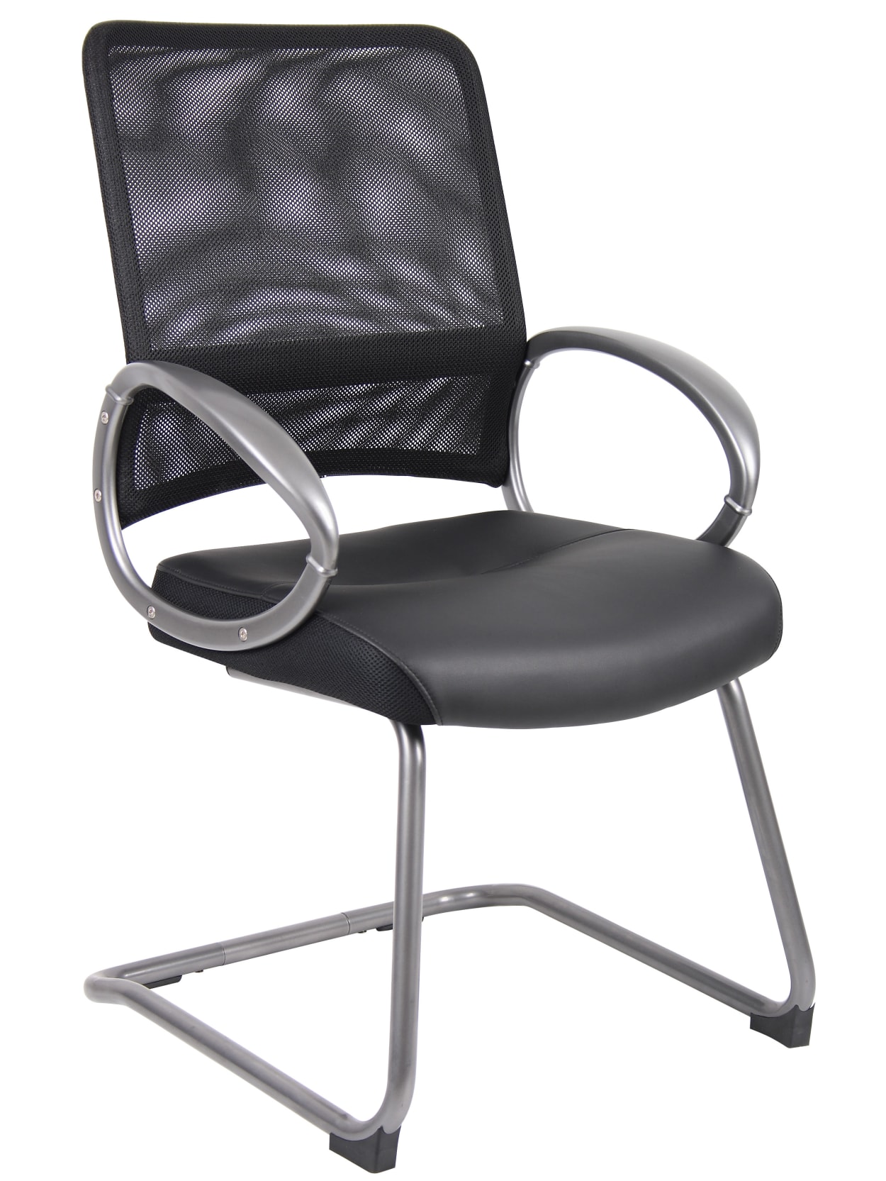 boss office products mesh guest chair blackpewter item  1825876