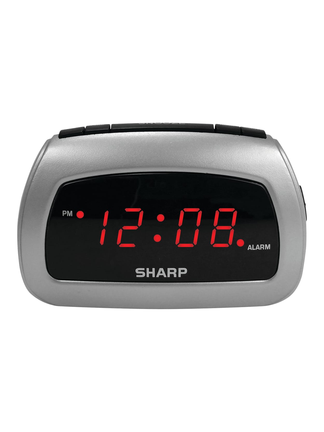 Sharp Battery Backup Electric Powered Digital Alarm Clock 2 34 X 4 14 X 2 Blacksilver Office Depot