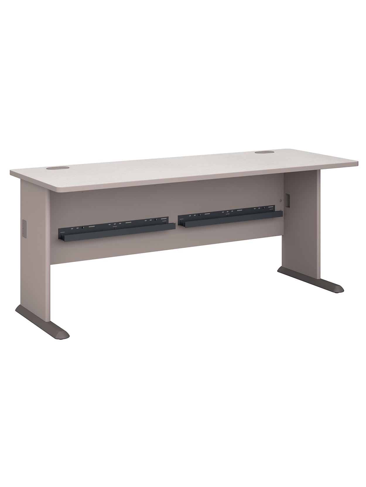 Bush Business Furniture Office Advantage Desk 72 W Pewterwhite Spectrum Standard Delivery Office Depot