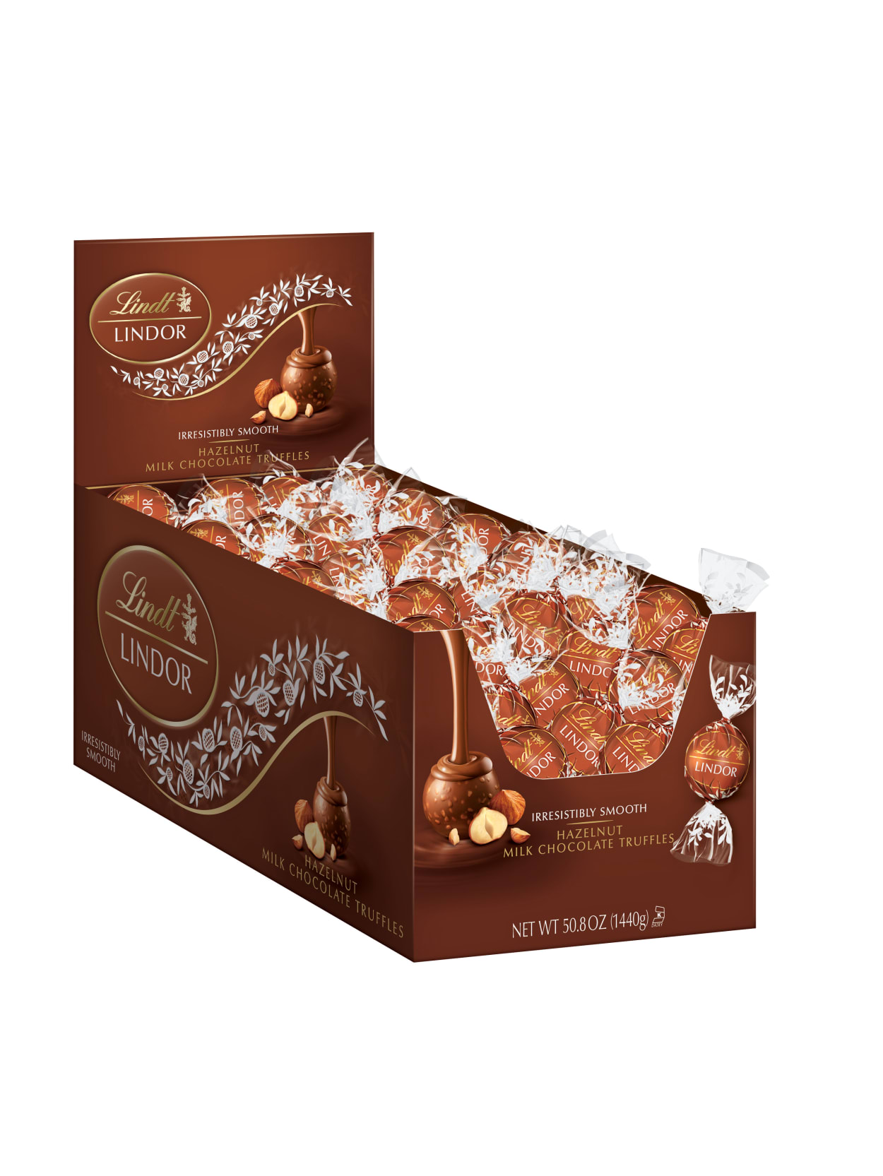 Lindt Lindor Chocolate Truffles Hazelnut Box Of 120 Office Depot