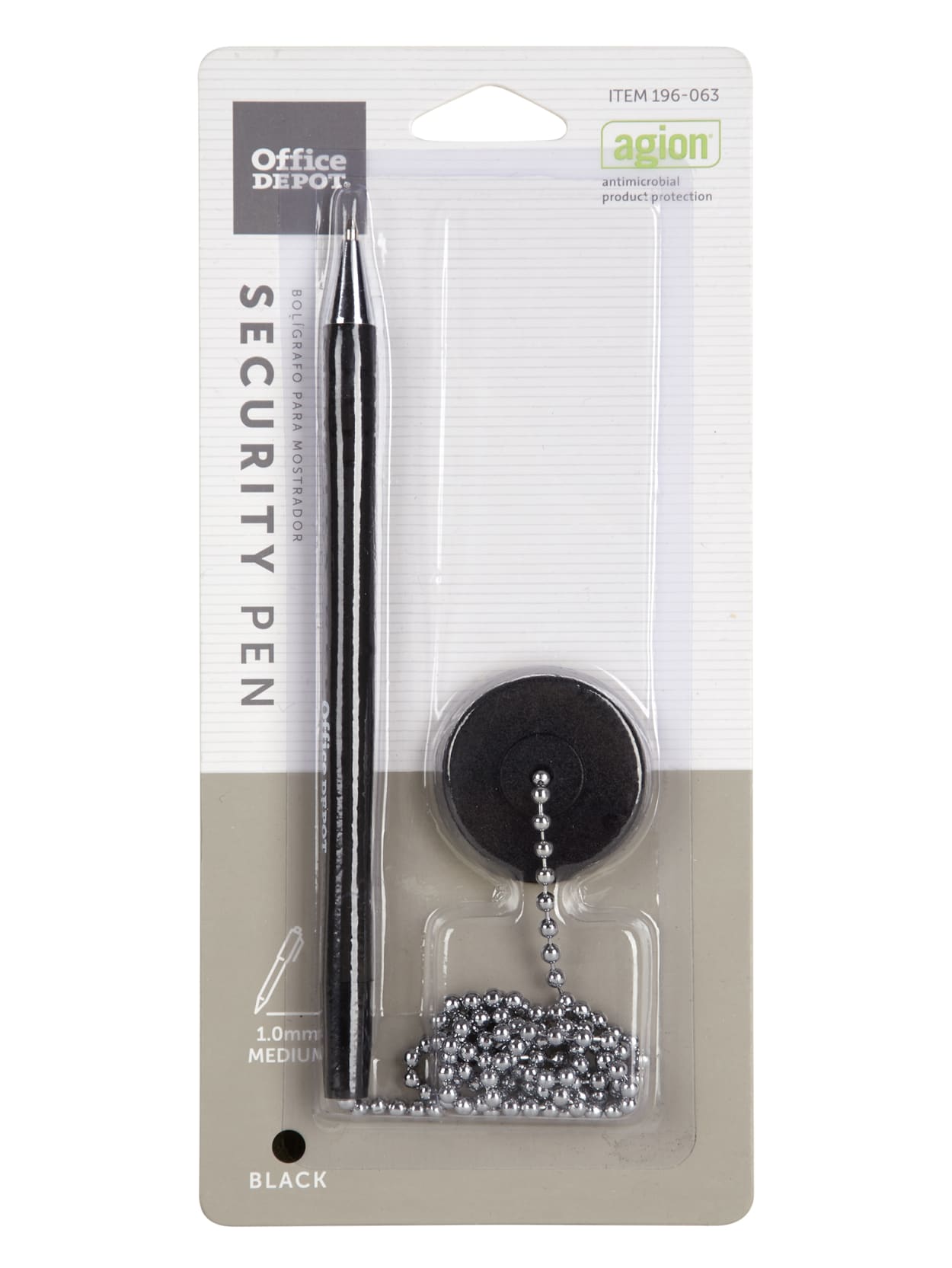 Office Depot Brand Security Counter Pen Antimicrobial Medium Point 1 0 Mm Black Ink Office Depot