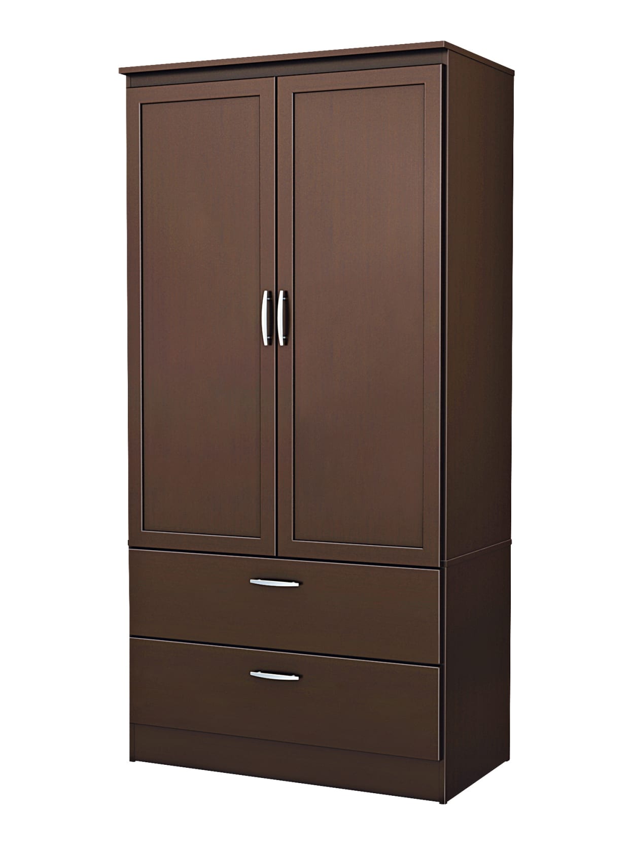 South Shore Acapella Wardrobe Armoire Chocolate   Office Depot