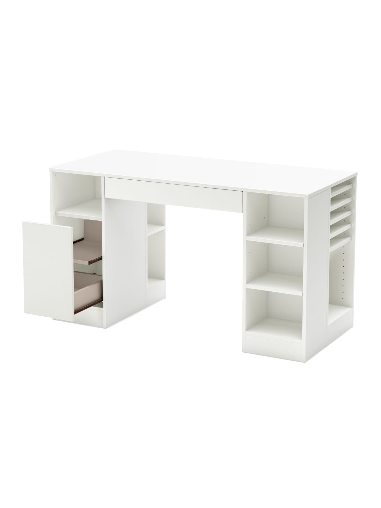 South Shore Furniture Crea Craft Table Pure White Office Depot