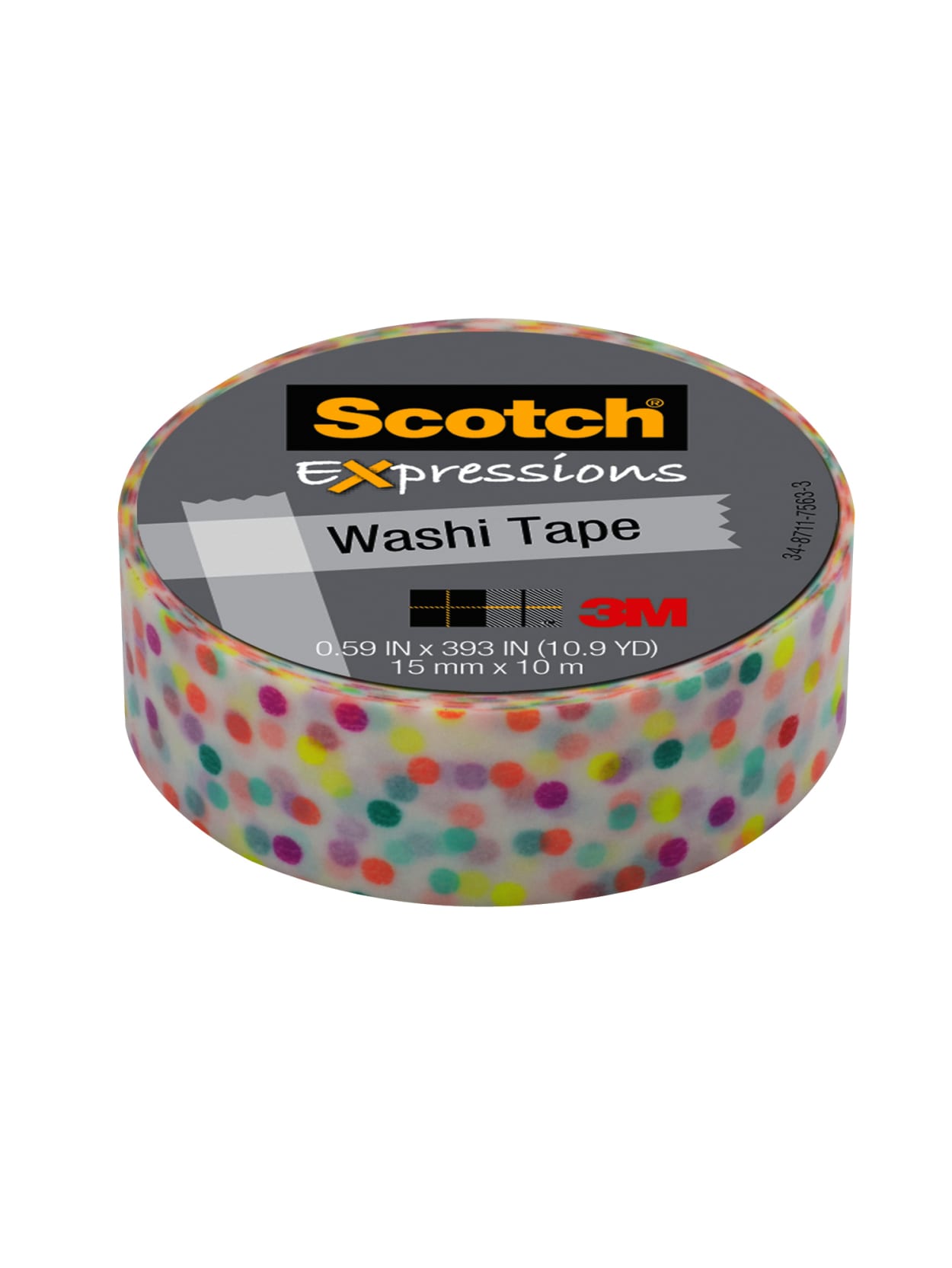 Scotch Expressions Washi Tape 58 X 393 Dots Office Depot