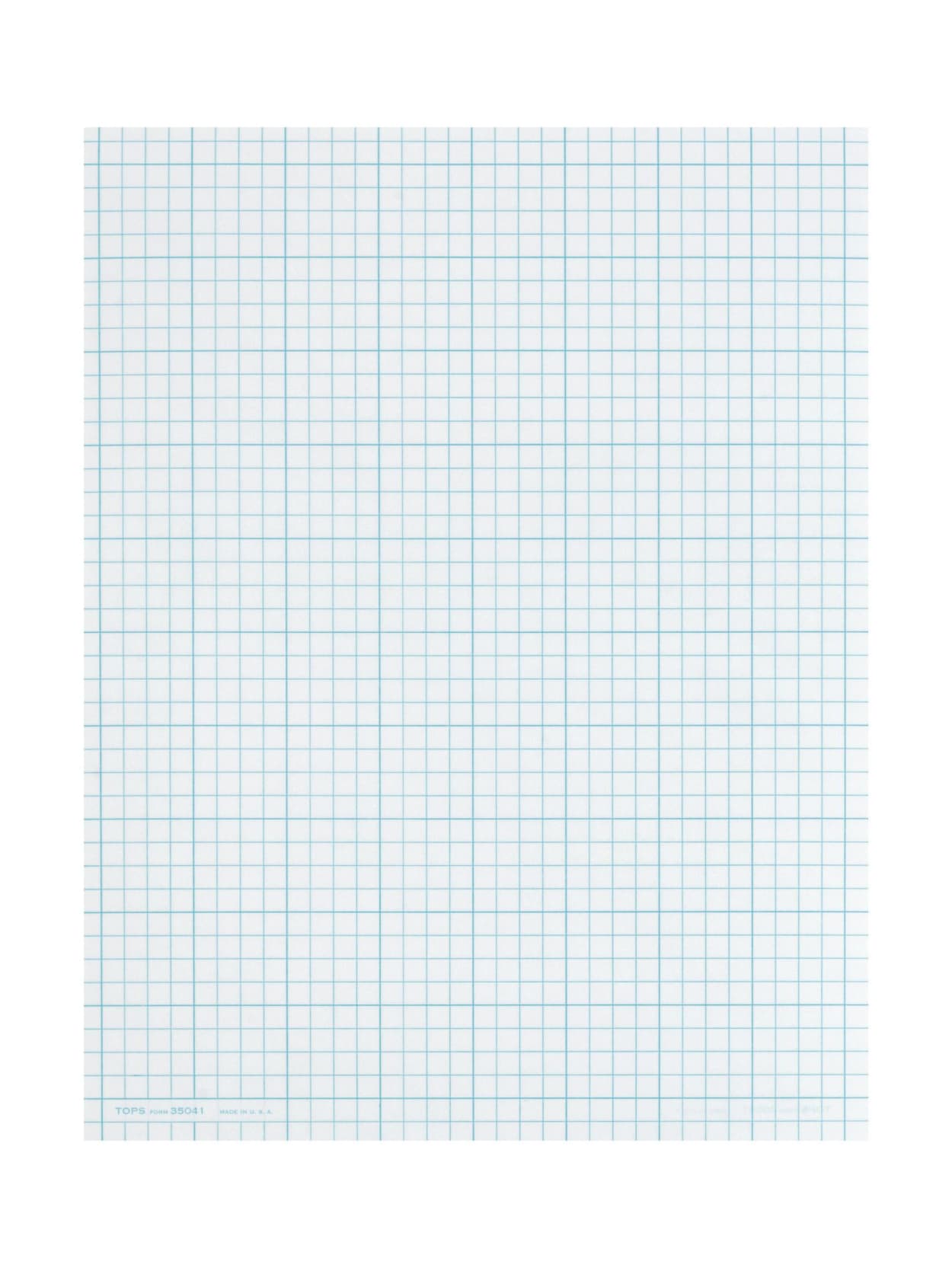 Tops Cross Section Pad 8 12 X 11 Quadrille Rule 50 Sheets White