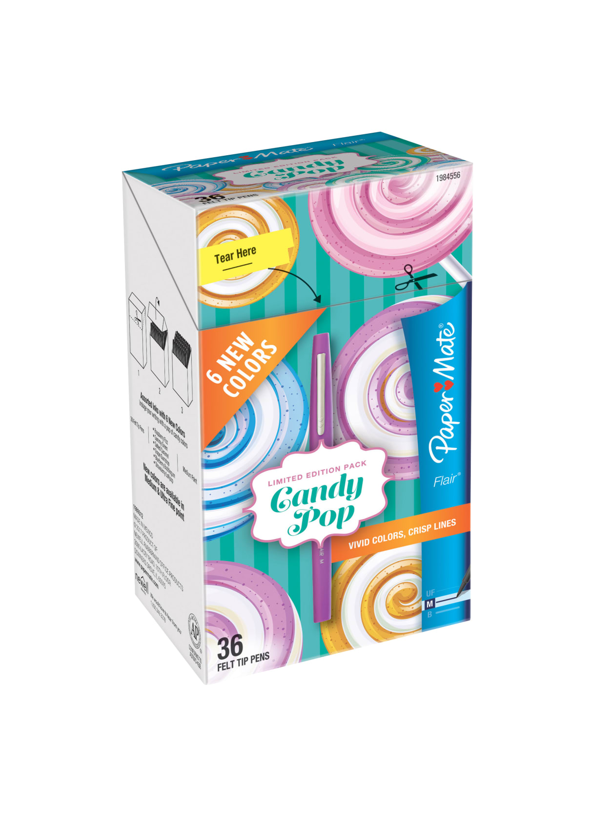 Paper Mate Flair Candy Pop Felt Tip Pens Medium Point 1 0 Mm Assorted Colors Pack Of 36 Office Depot Twice japan 2nd single『candy pop』 2018.02.07 release! paper mate