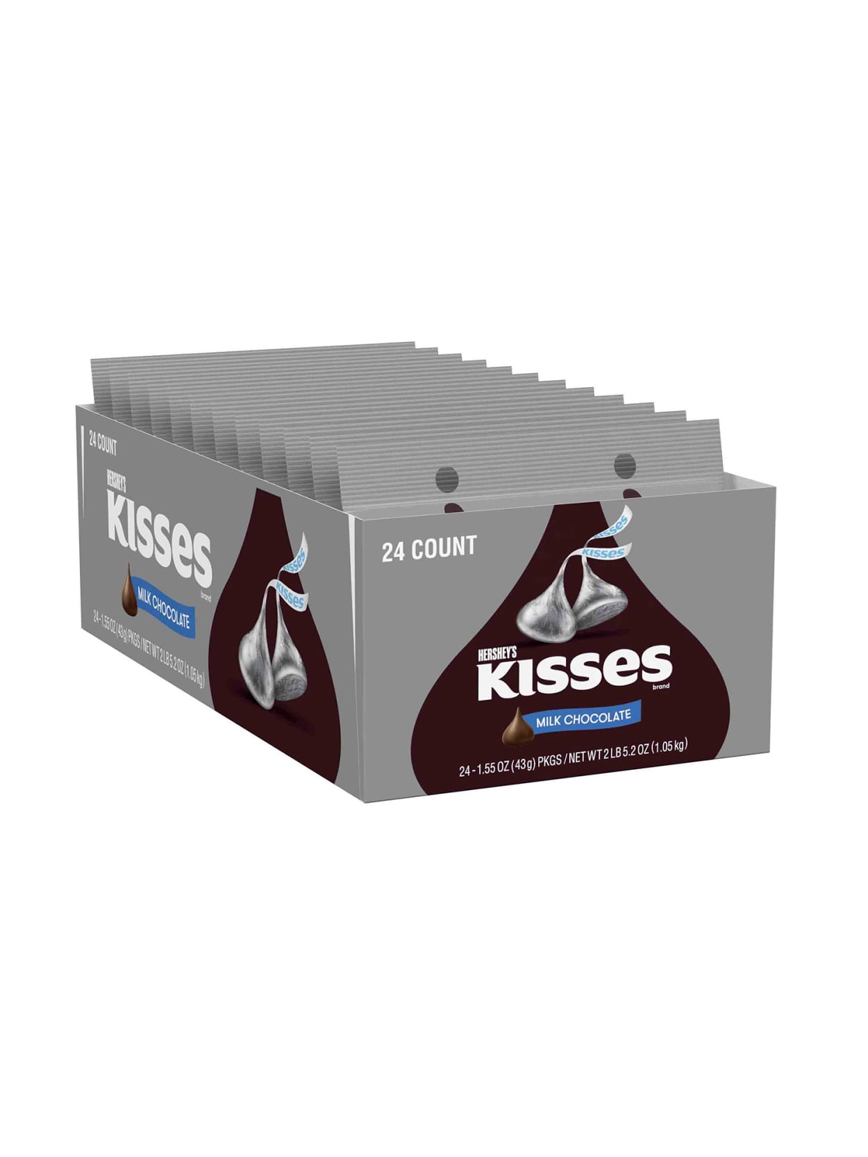 Hersheys Milk Chocolate Kisses 155 Oz Bag Box Of 24 Bags Office Depot