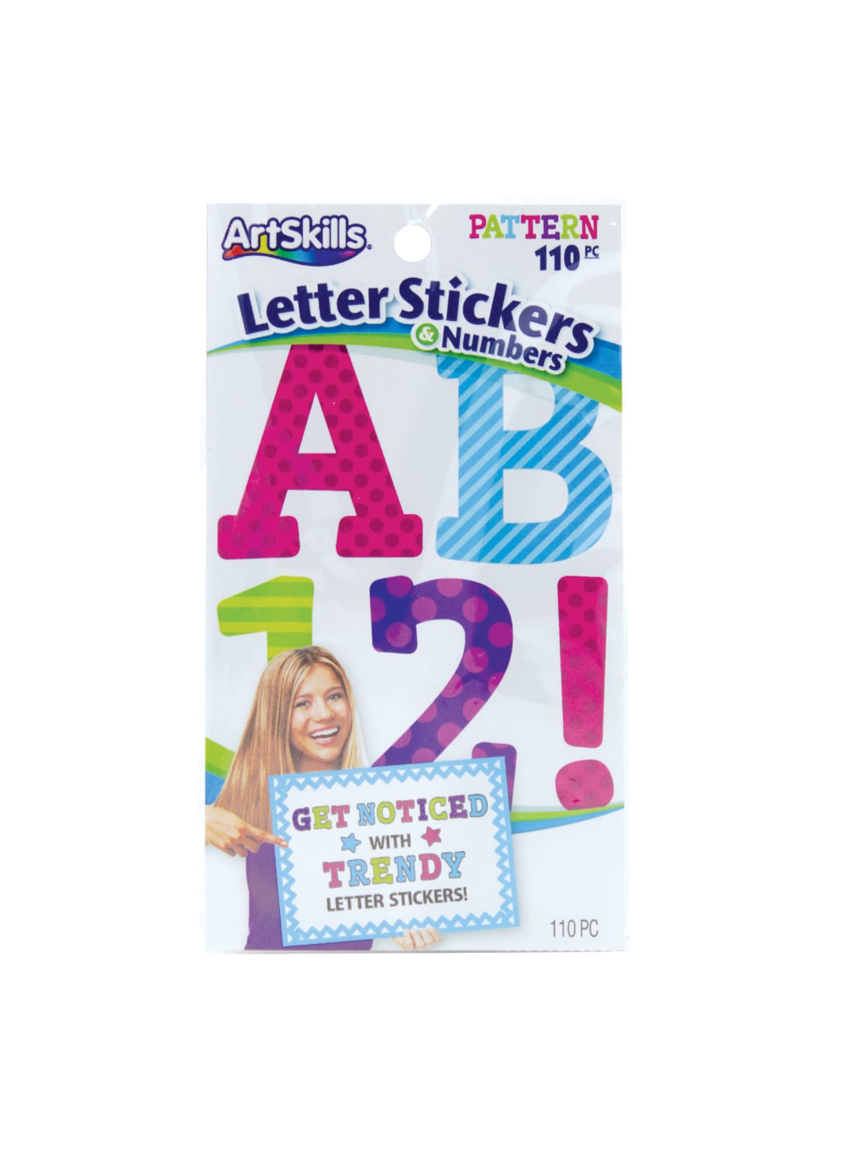 Artskills Alpha Letternumber Stickers 2 12 Assorted Colors Pack Of 110 Office Depot