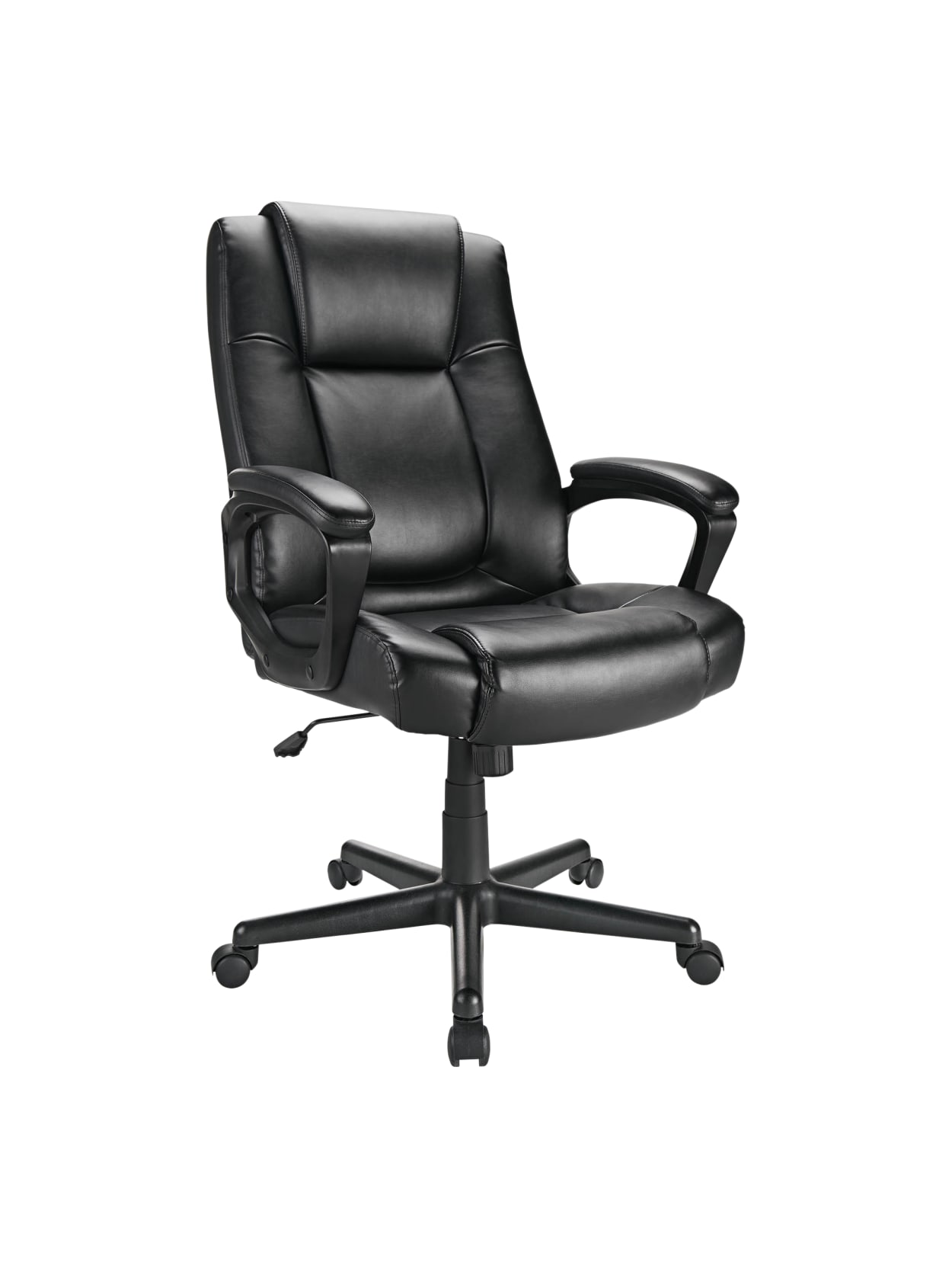 Realspace Hurston Leather High Back Chair Office Depot