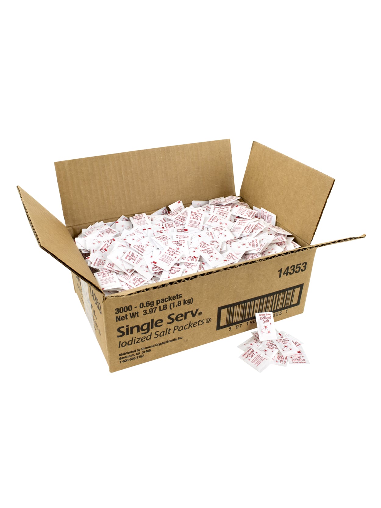 Diamond Crystal Single Serve Iodized Salt Packets Box Of 3000 Office Depot