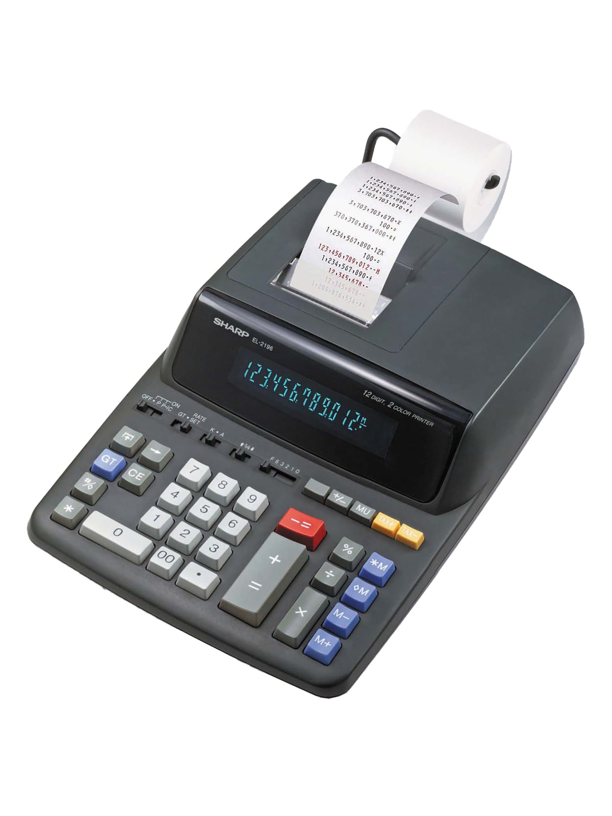 Sharp El 2196bl Printing Calculator Black Office Depot