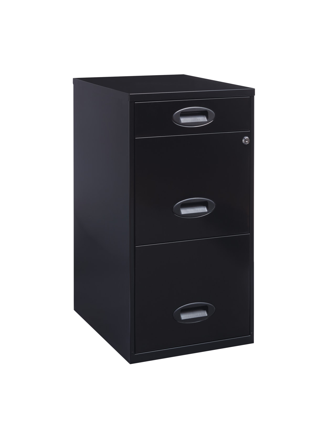 Realspace Soho 18 3 Drawer File Black Office Depot