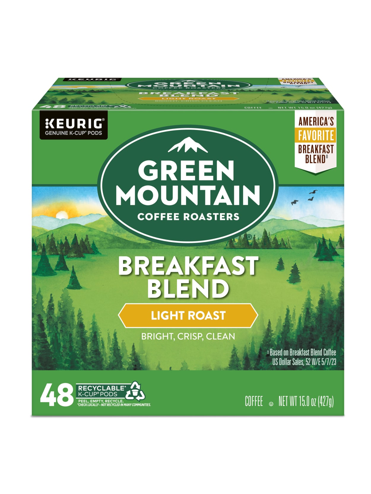 Green Mountain Coffee Single Serve Coffee K Cup Breakfast Blend Carton Of 48 Office Depot