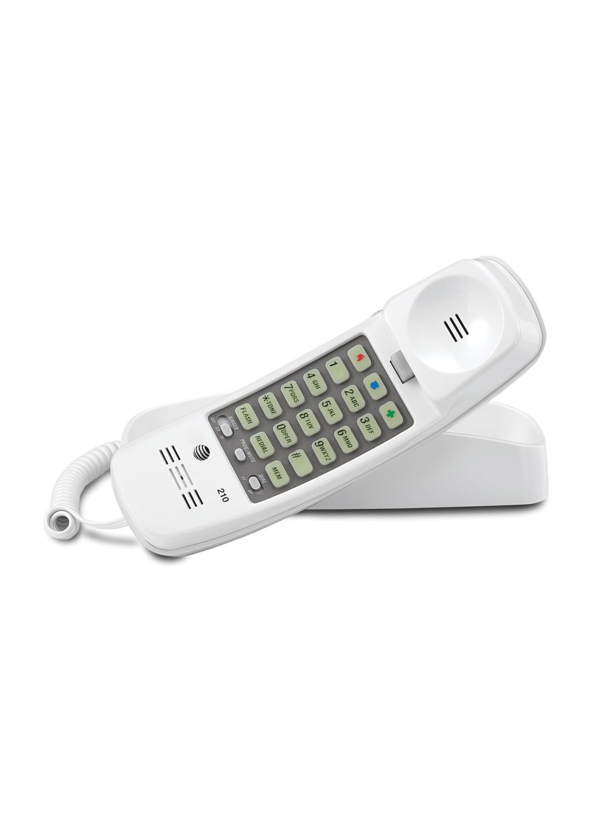 Corded Trimline Phonelighted Keypad White Office Depot