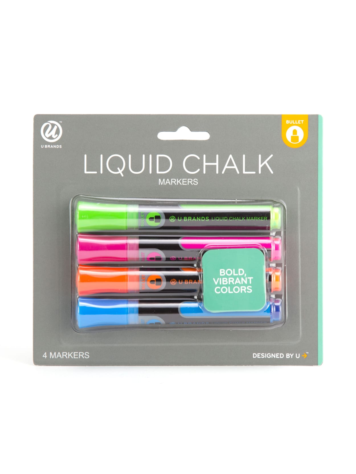 U Brands Liquid Chalk Markers Assorted 4 Pk Office Depot