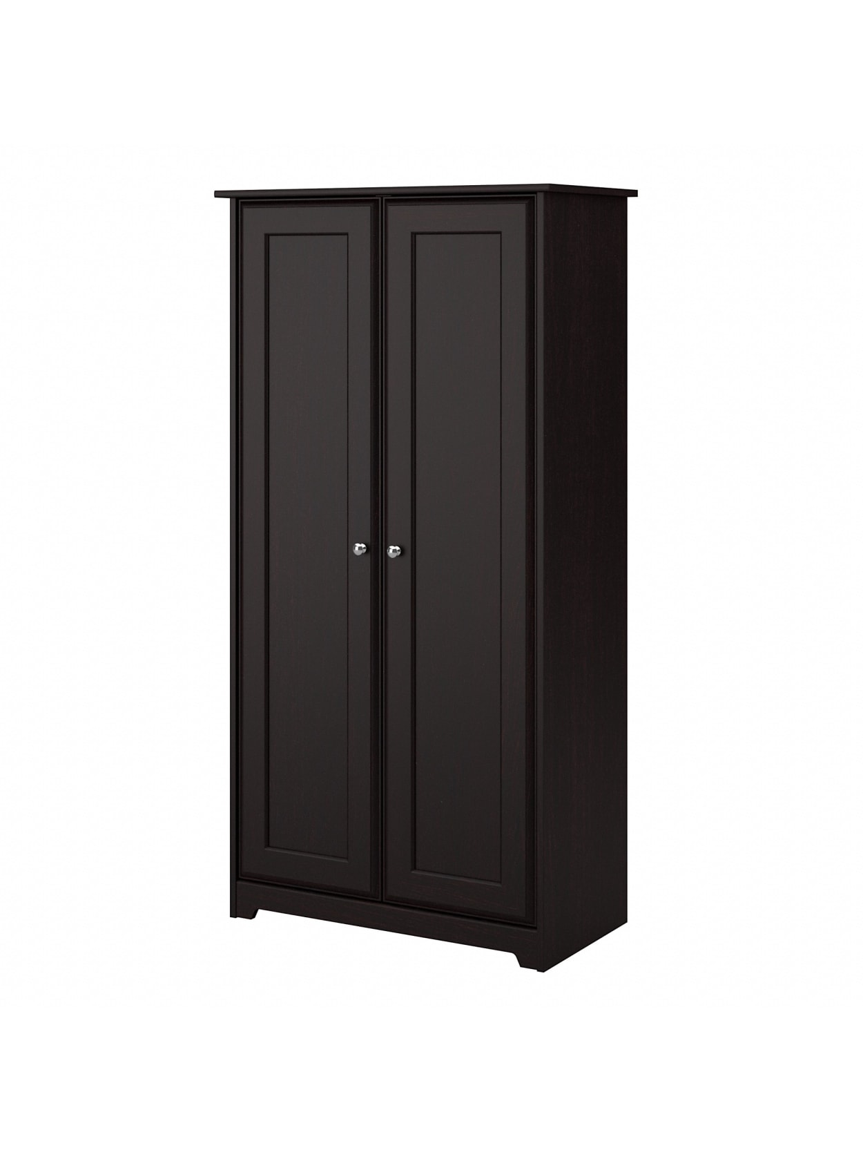 cheap tall storage cabinet on Bush Furniture Cabot Tall Storage Cabinet With Doors Espresso Oak Standard Delivery Office Depot