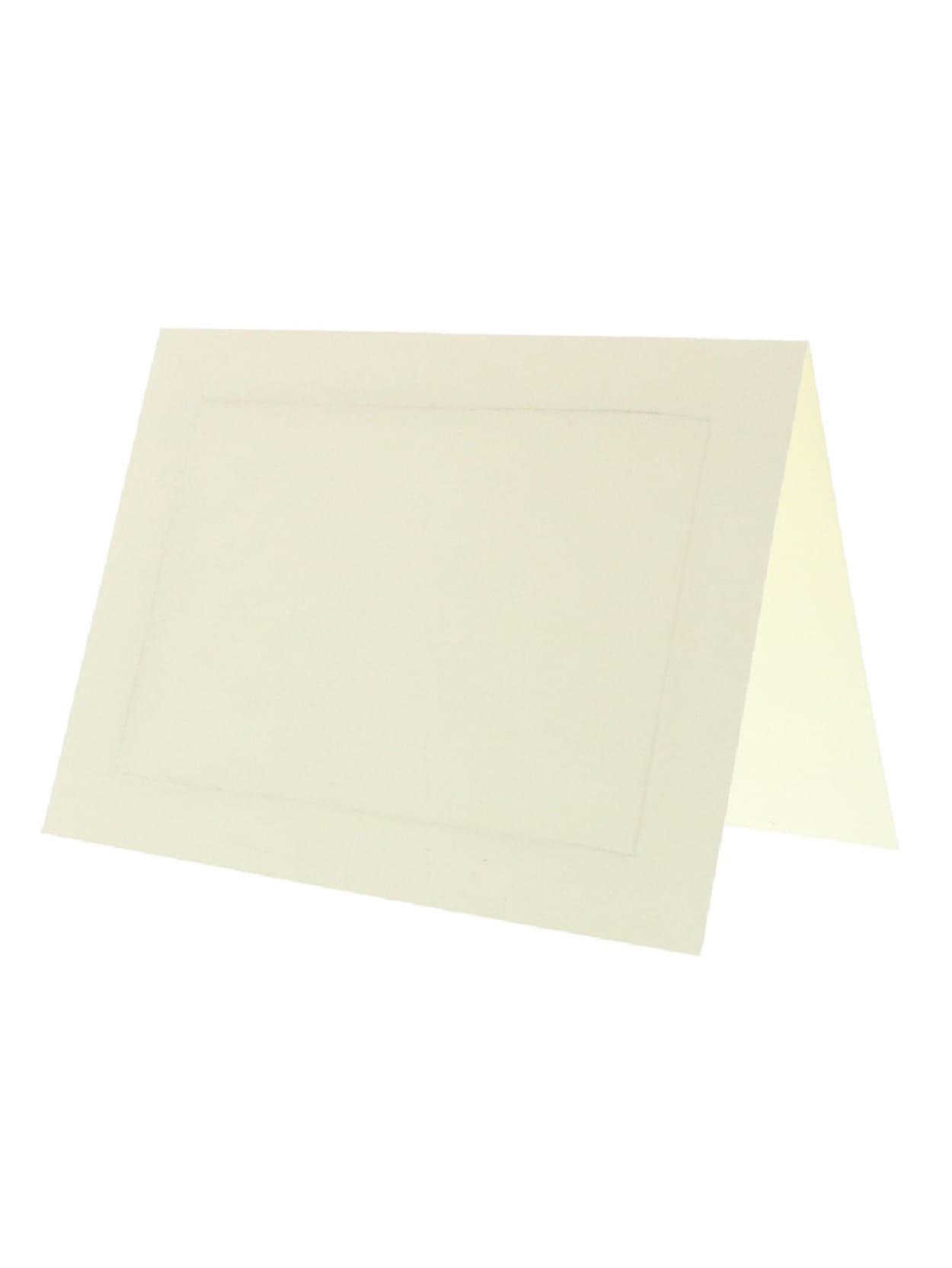 Jam Paper Blank Fold Over Cards Panel Border 4 38 X 5 716 Ivory
