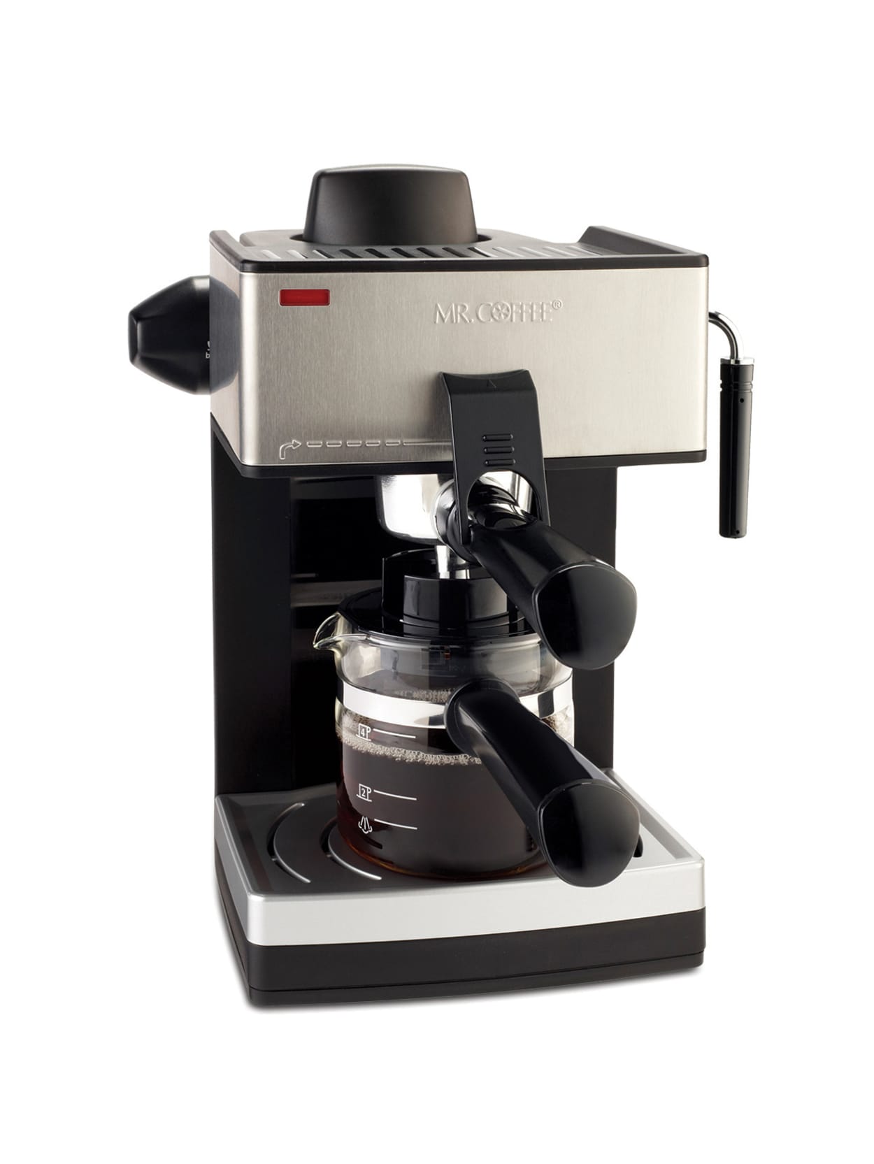 Mr Coffee 4 Cup Steam Espresso Maker Blacksilver Office Depot